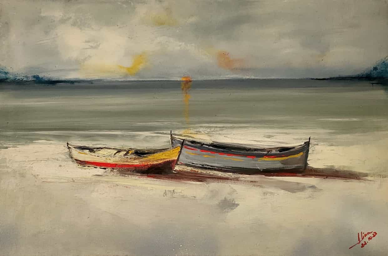 ArteDiAlina.com painting: Quiet water